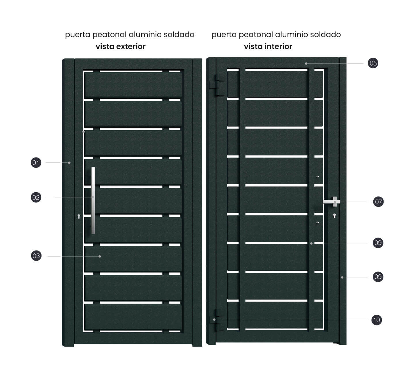 PUERTA ALUMINIO SOLDADO ARANJUEZ - Imagen 4