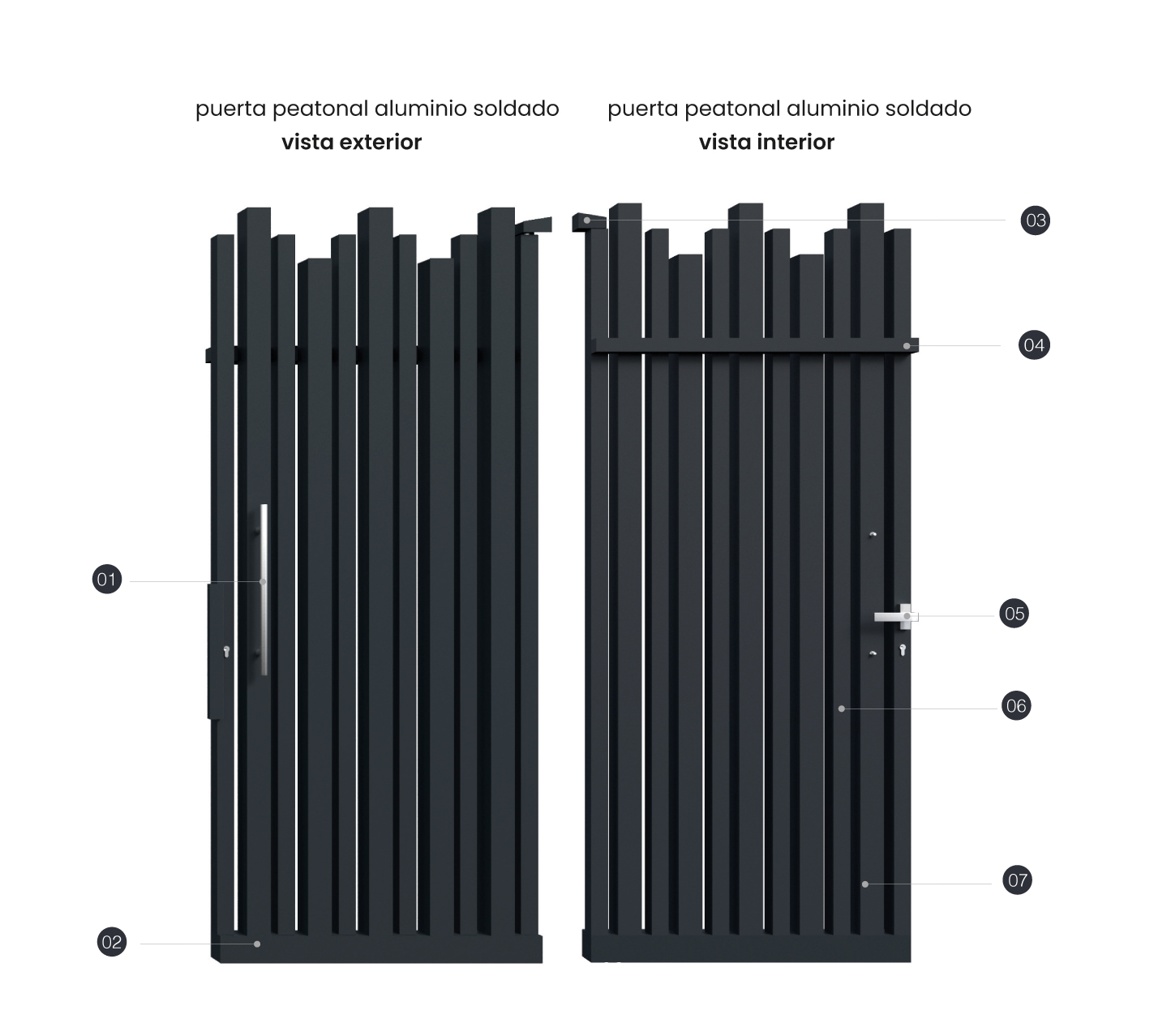 PUERTA ALUMINIO SOLDADO CHICAGO - Imagen 4