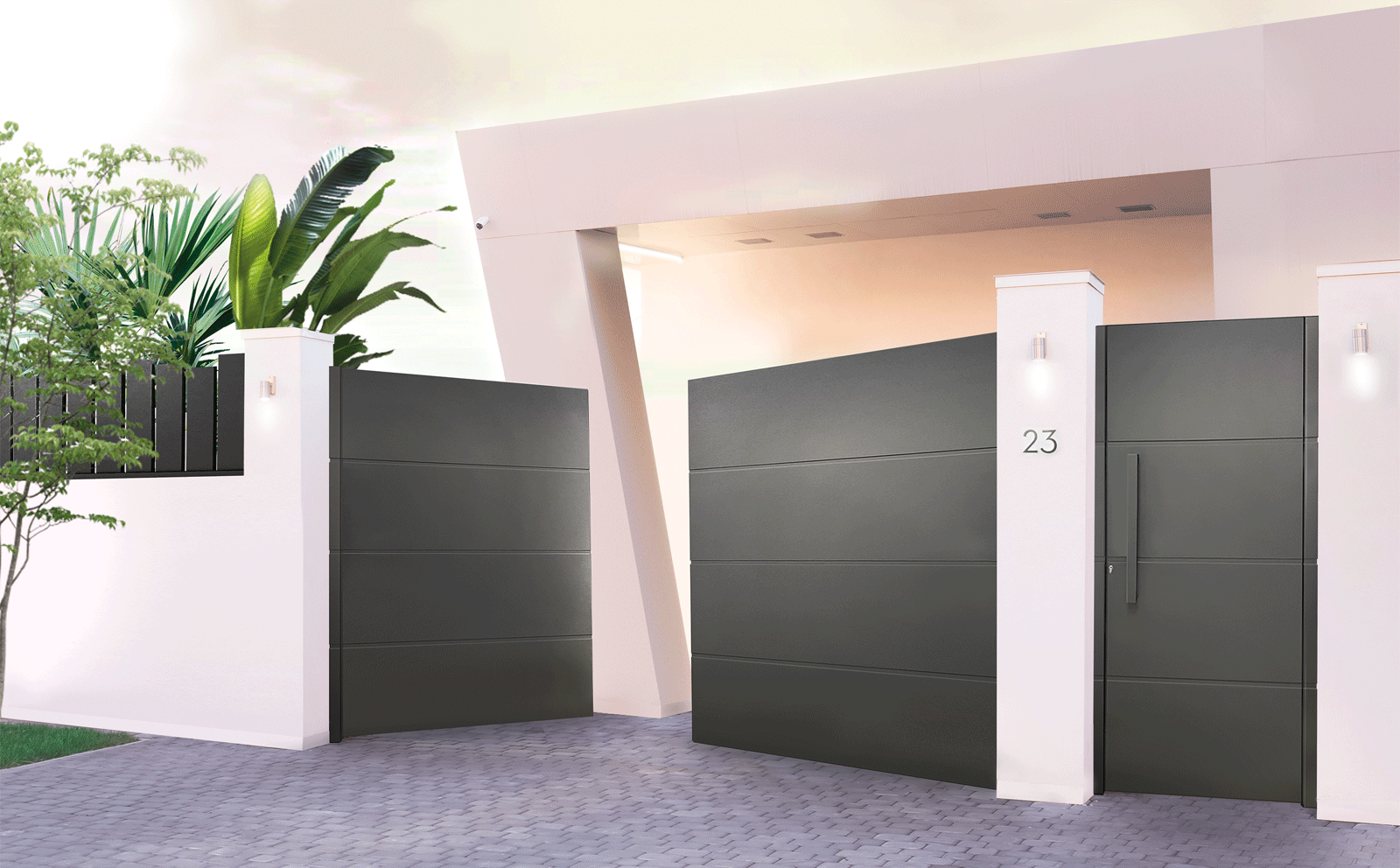 PUERTA ALUMINIO SOLDADO BLACK LINE